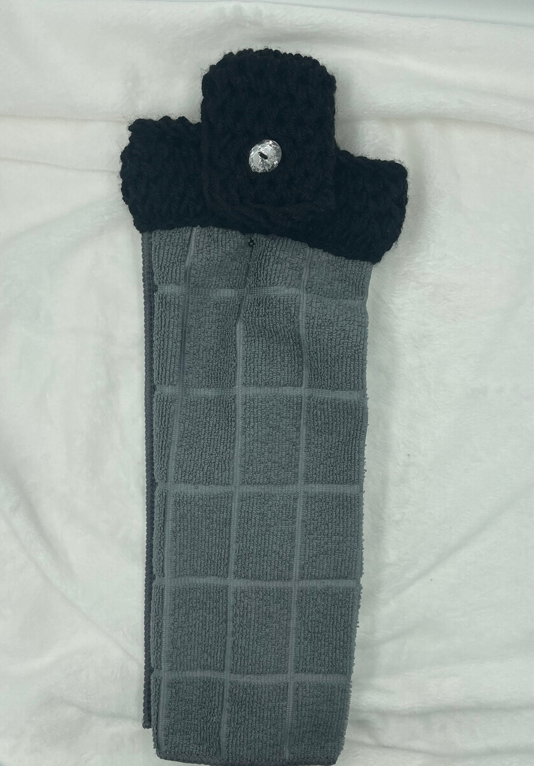 Grey and Black Hanging Hand towel