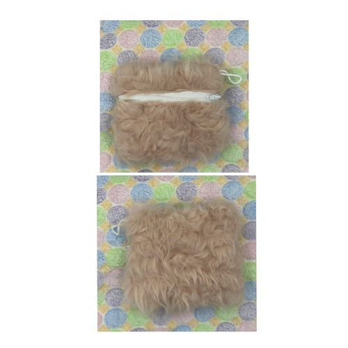 Peach Furry Boho Go Pouch