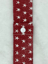 Load image into Gallery viewer, Red Stars Collar Cooler with snap closure