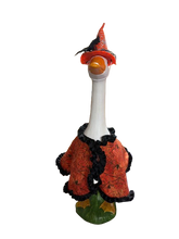 Load image into Gallery viewer, Orange witchy Cape and hat for 20” porch goose