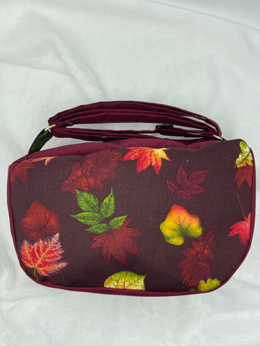 Burgundy Leaves Boho Bitty Bag