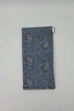 Load image into Gallery viewer, Blue Paisley Boho Glasses Case
