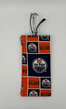 Load image into Gallery viewer, Orange Hockey Boho Glasses Case