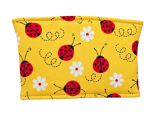 Load image into Gallery viewer, Yellow Ladybug Boho Coffee Cozie