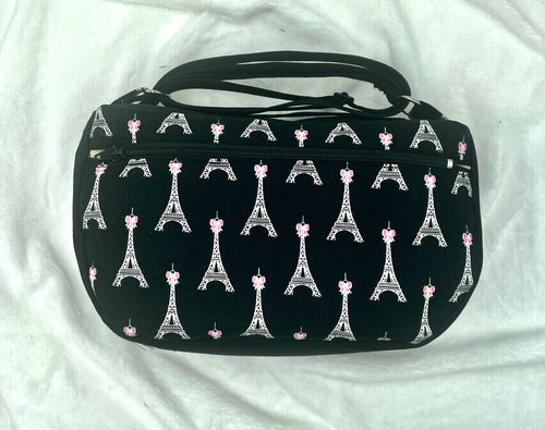 Paris Boho Bitty Bag with outside zipper pocket