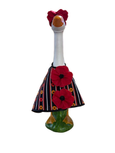 Load image into Gallery viewer, Remembrance Day Red/orange Poppy Porch Goose Cape
