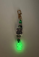 Load image into Gallery viewer, Attitude charm with glow in the dark green dog