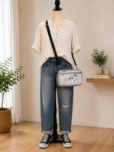 Load image into Gallery viewer, Unicorn Boho Bitty Bag with Front Zipper Pocket