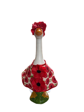 Load image into Gallery viewer, White Poppy Remembrance Day Porch Goose  outfit
