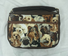 Load image into Gallery viewer, Dogs Boho Bigger Bag with Front Zipper Pocket