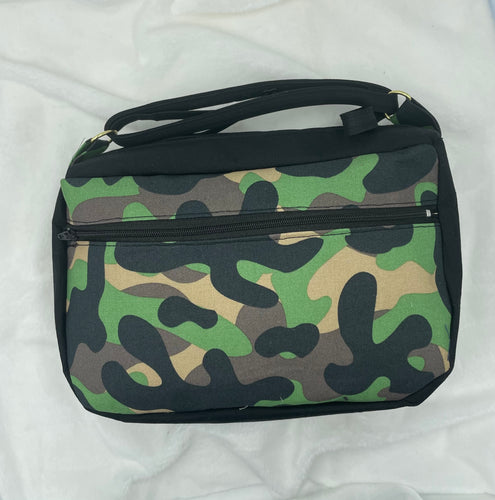 Camo Boho Bigger Bag with Front Zipper Pocket