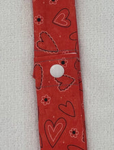 Load image into Gallery viewer, Red Heart Collar Cooler with snap closure