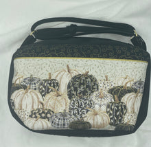 Load image into Gallery viewer, Autumn Black and Gold Pumpkin Patch Boho Bitty Bag