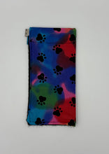 Load image into Gallery viewer, Rainbow Paw Print Boho Glasses Case