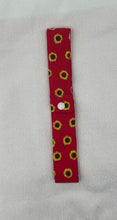 Load image into Gallery viewer, Red Sunflower Collar Cooler with snap closure