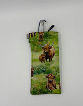 Load image into Gallery viewer, Highland Cow Boho Glasses Case