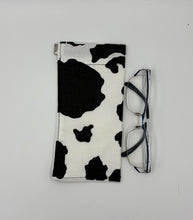 Load image into Gallery viewer, Cow Print Boho Glasses Case