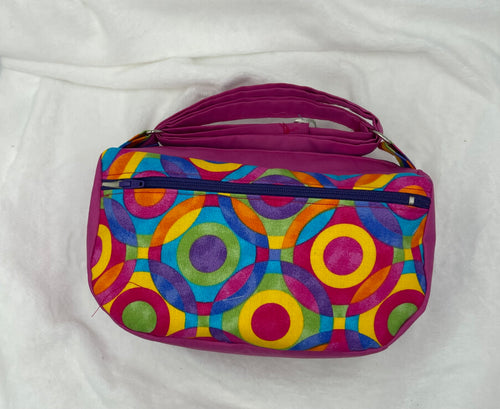 Rainbow Pop Boho Bitty Bag with outside zipper pocket