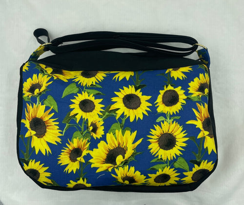 Blue Sunflower Boho Bigger Bag