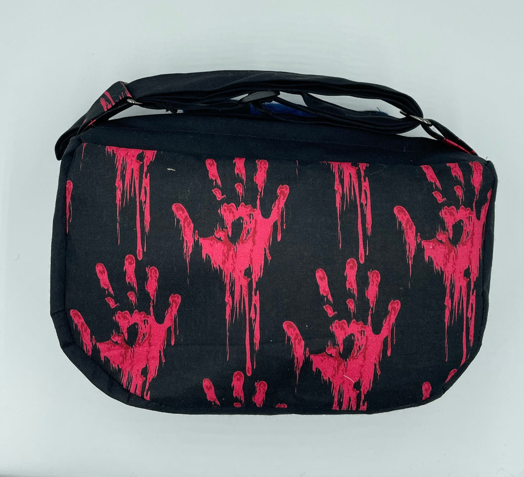 Bloody handprint Boho Bitty Bag