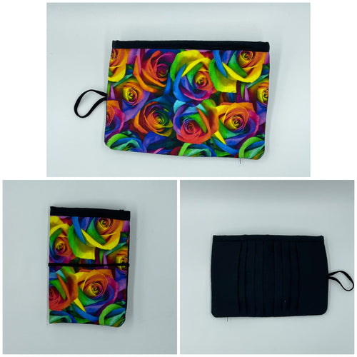 Rainbow Rose Boho Billfold Wallet